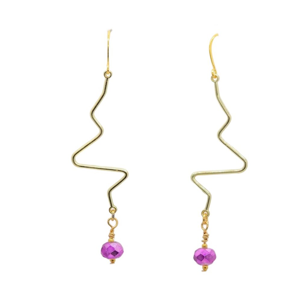 Purple Angle Earrings